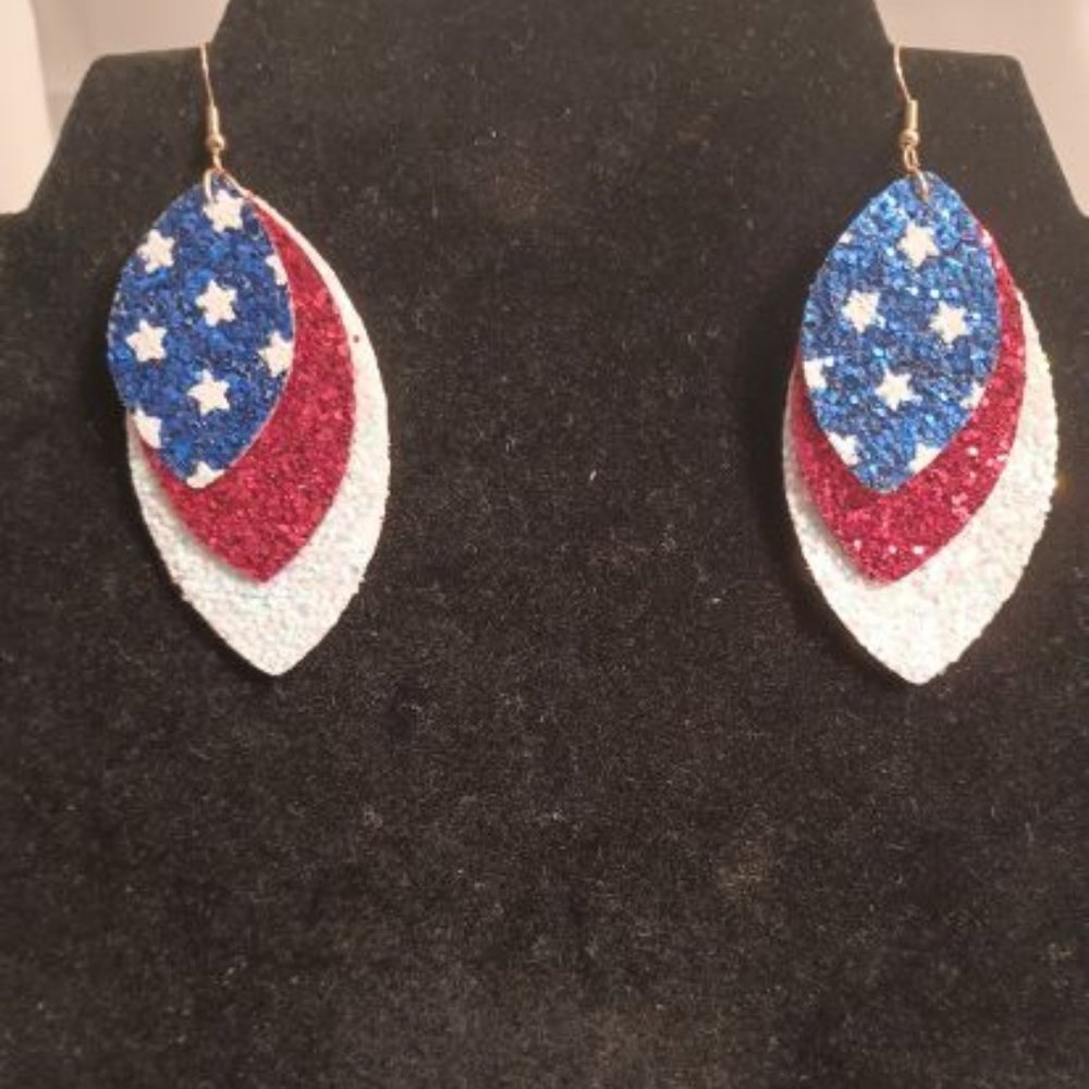 SUMMER CLEARANCE SALE -- RED WHITE BLUE EARRINGS FOR HOLIDAYS AND OTHER EVENTS